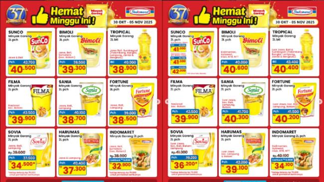 Promo Indomaret, Alfamart, dan Superindo 4 November: Minyak Goreng 2L Rp30.800, Rinso Rp16.500