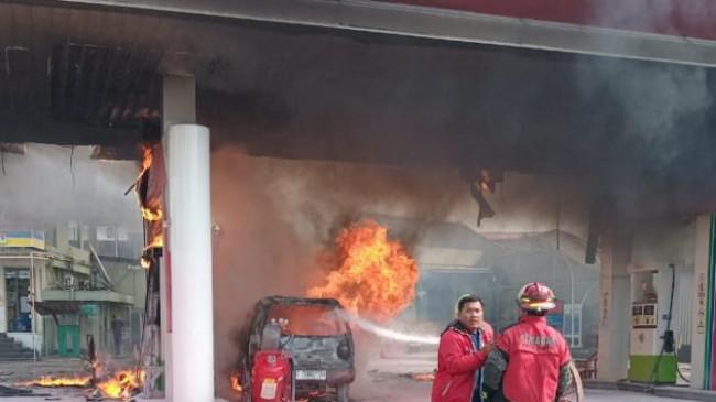 SPBU Leuwigajah Cimahi Terbakar, Pemicu Diduga dari Mobil Pedagang Bensin Eceran yang Isi BBM