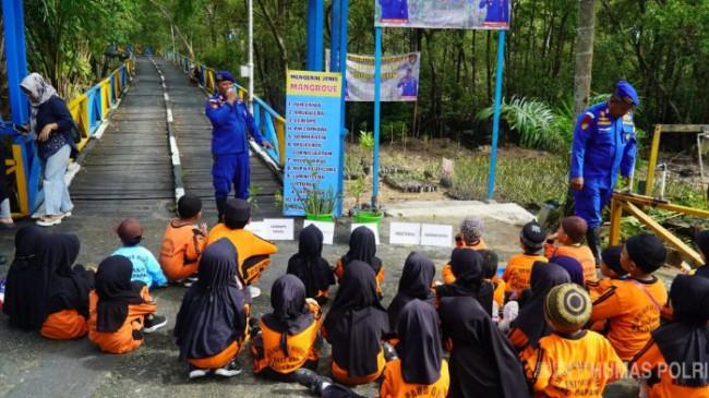 Anak PAUD Al-Qur’an Nurul Aman Belajar Tugas Polairud dan Ekosistem Mangrove di Polda Kaltim