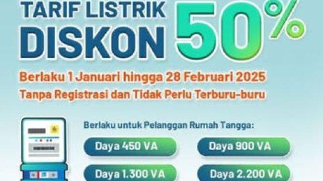 Berakhir 28 Februari, Ini Batas Pembelian Diskon Listrik PLN 50 Persen