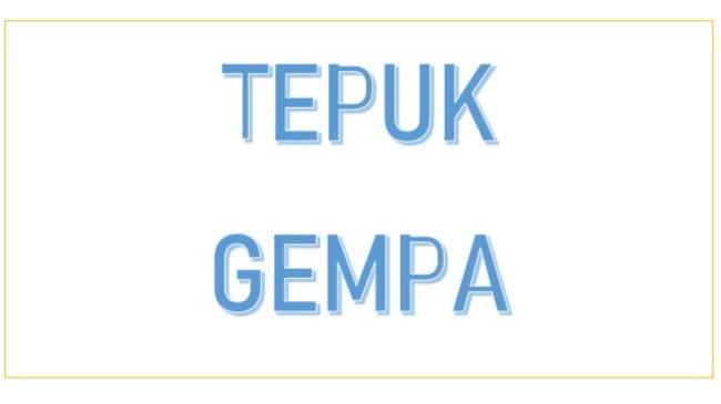 Setelah Viral Tepuk Sakinah, Terbitlah Tepuk Gempa versi BMKG, Lirik Kalau Gempa Jangan Panik