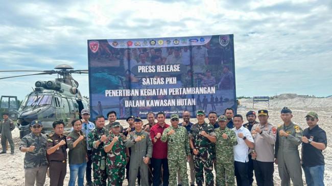 Satgas Halilintar PKH Tertibkan Tambang Ilegal di Babel, Potensi Kerugian Negara Rp 12,9 Triliun