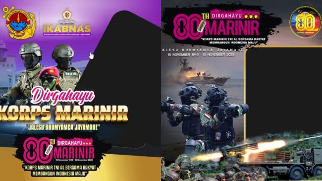 20 Link Twibbon HUT ke-80 Korps Marinir TNI AL 2025, Dilengkapi Cara Buat & Bagikan di Media Sosial