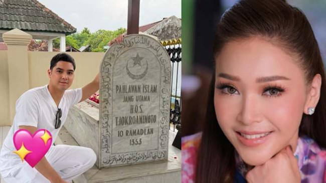 Al Ghazali Ziarah ke Makam Pahlawan HOS Tjokroaminoto, Ini Silsilah Keluarga Maia Estianty