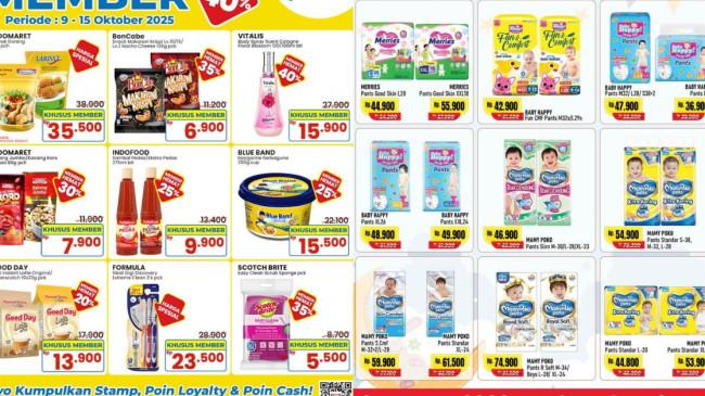 Promo Alfamart, Indomaret, dan Superindo 14 Oktober 2025: Minyak Goreng 2L Rp35.500, Popok Rp42.900