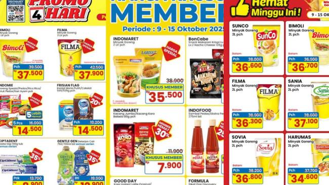 Promo JSM Indomaret, Alfamart, dan Superindo 10-12 Oktober 2025: Minyak Goreng 2L Cuma Rp30 Ribuan