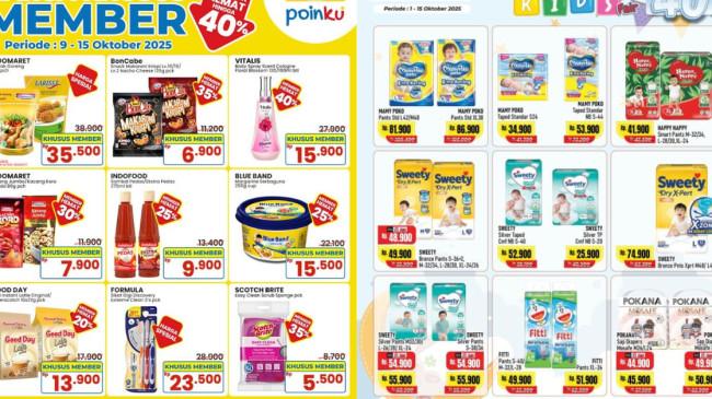 Promo Indomaret, Superindo dan Alfamart 12 Oktober 2025: Minyak Goreng 2L Rp35.500, Popok Rp34.900
