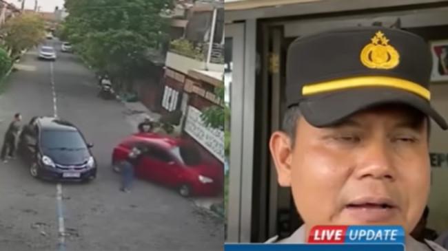 Geger Aksi Kejar-kejaran di Sukoharjo, Mobil yang Diduga Dinaiki Debt Collector Dilempari Batu
