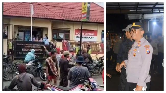 UPDATE Usai Polsek Sempol Ijen Bondowoso Digeruduk Warga, Kapolsek Ditarik Paksa, Bendera Diturunkan