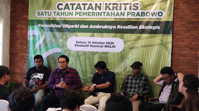 Setahun Kinerja Pemerintahan Prabowo, Walhi Beri Rapor Merah dalam Kebijakan Lingkungan Hidup