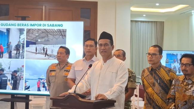 Mentan Amran Ungkap 250 Ton Beras Ilegal Thailand Masuk Lewat Sabang, Langsung Disegel