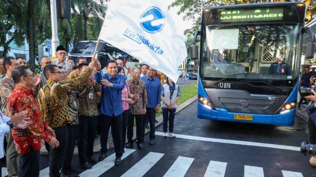 Pemprov Banten dan Jakarta Resmikan Operasional TransJakarta S-61 Blok M - Alam Sutera