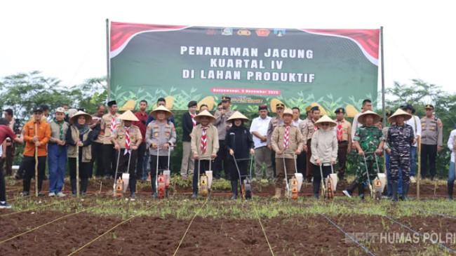 Polresta Banyuwangi Perkuat Ketahanan Pangan Lewat Penanaman Jagung Kuartal IV 2025