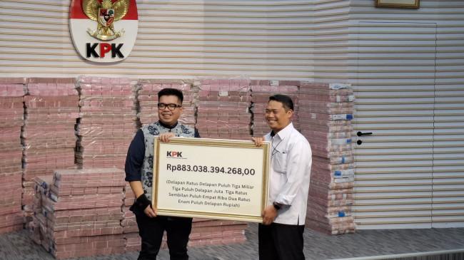 Taspen Terima Pengembalian Aset Negara dari KPK Senilai Rp 883 Miliar