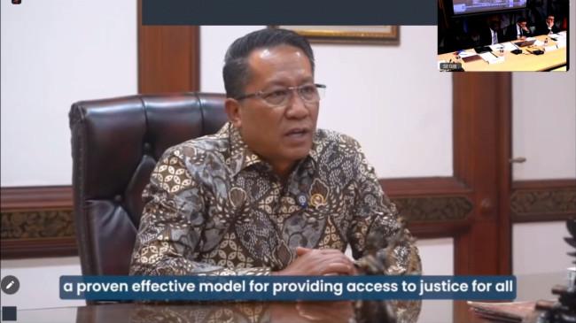 Menteri Hukum Paparkan Model Posbankum Desa di Forum Internasional Madrid
