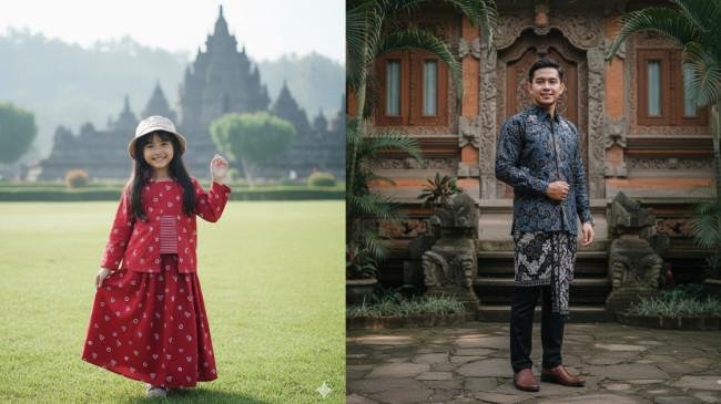 5 Prompt Gemini AI Foto Pakai Baju Batik dengan Hasil Natural dan Estetik dengan Berbagai Motif