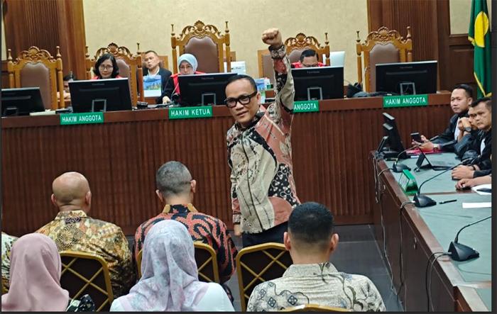 SIDANG SERTIFIKASI K3 - Terdakwa mantan Wakil Menteri Ketenagakerjaan RI, Immanuel Ebenezer Gerungan alias Noel Ebenezer mengakui deg-degan menjalani sidang tuntutan kasus dugaan gratifikasi dan pemerasan pengurusan sertifikasi K3 di Kementerian Ketenagakerjaan di PN Tipikor Jakarta Pusat, Senin (18/5/2026).