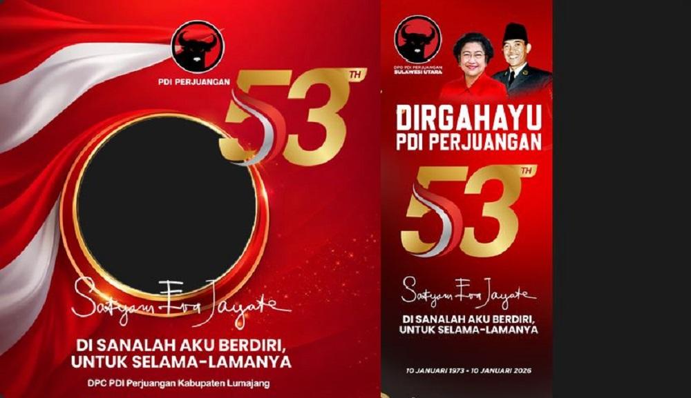 20 Link Twibbon HUT ke-53 PDIP Tahun 2026, Dilengkapi Cara Mudah Mengunggahnya di Media Sosial