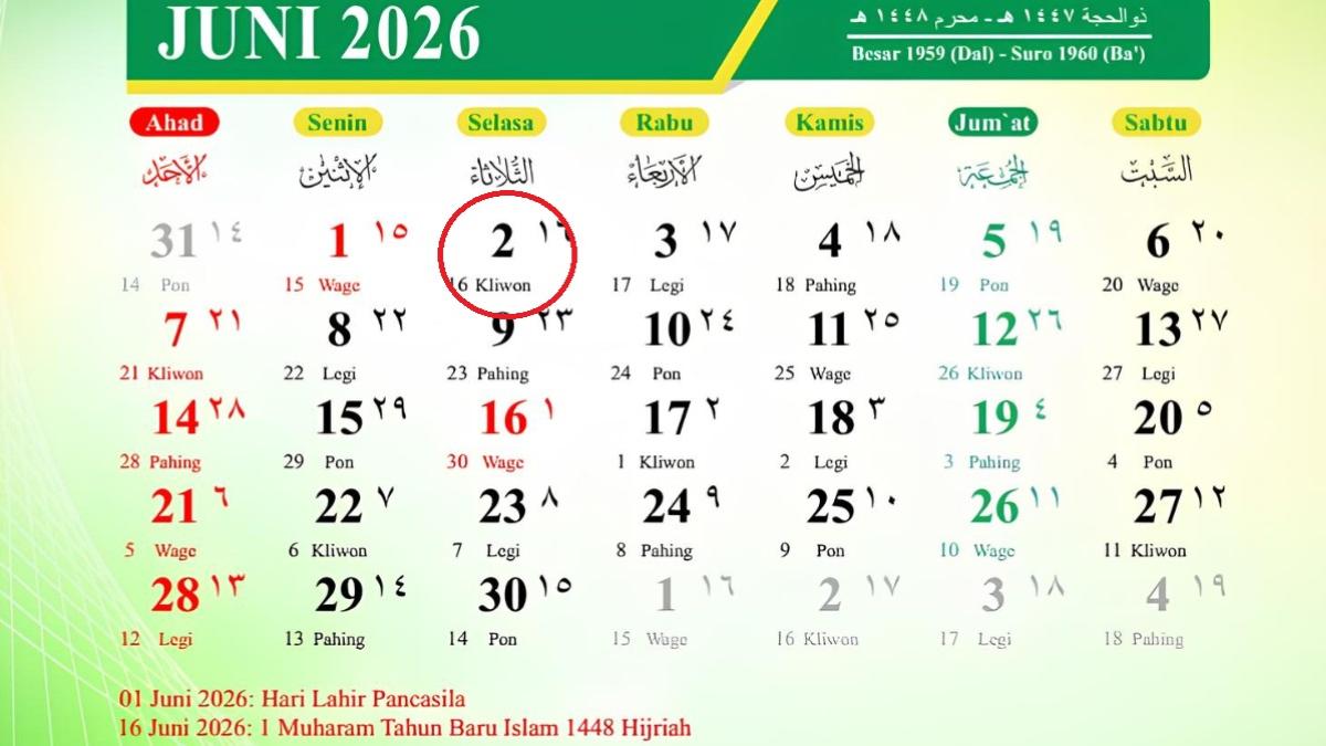 Tanggal 2 Juni 2026 Memperingati Hari Apa? Ada 3 Momen Penting