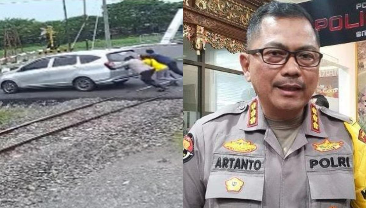 Aksi Heroik Kombes Pol Artanto, Dorong Mobil Mogok, Selamatkan Pengemudi dari Tabrakan Kereta Api 