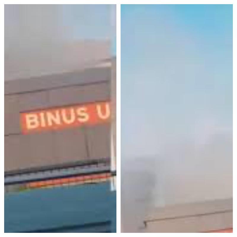 Kebakaran di Kampus Binus Kemanggisan, Asap Tebal Kepung Area Gedung dan Picu Kemacetan