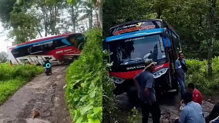 Bus Peziarah Makam Wali Songo Mendadak Nyasar ke Hutan Pati, Penumpang Panik