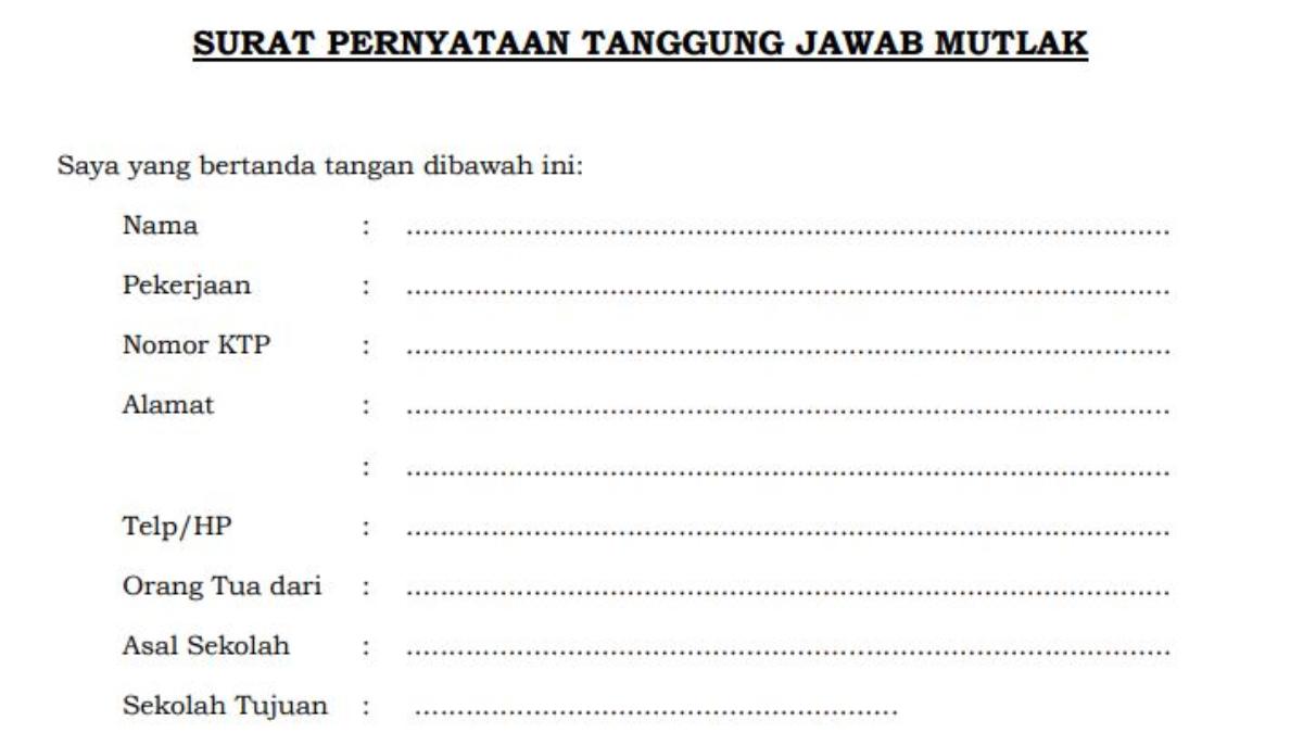 3 Contoh SPTJM Sekolah SD, Dokumen Penting untuk Pendaftaran SPMB 2026