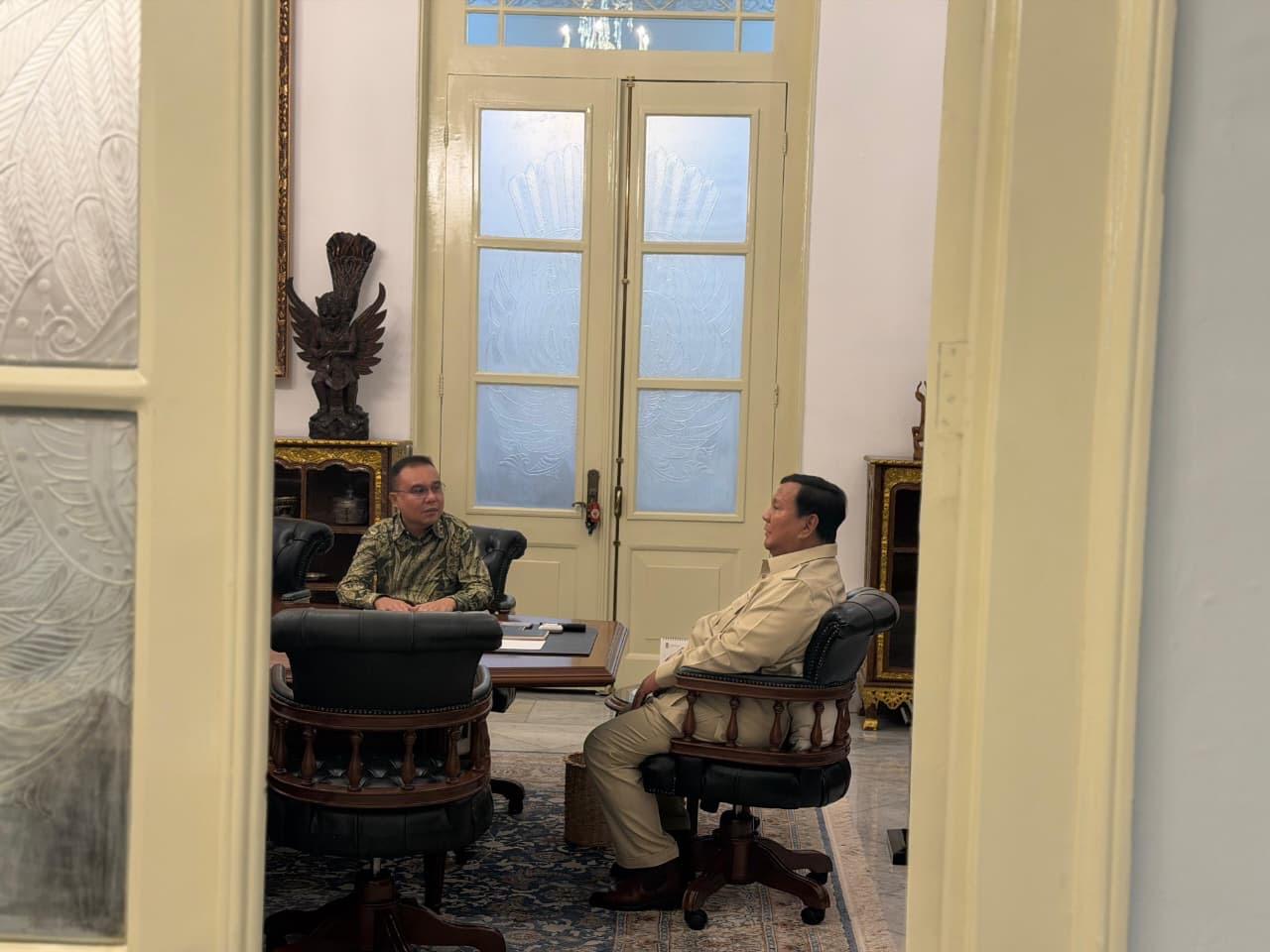 Dasco Temui Prabowo di Istana Bahas Ojek Online dan Reformasi Agraria