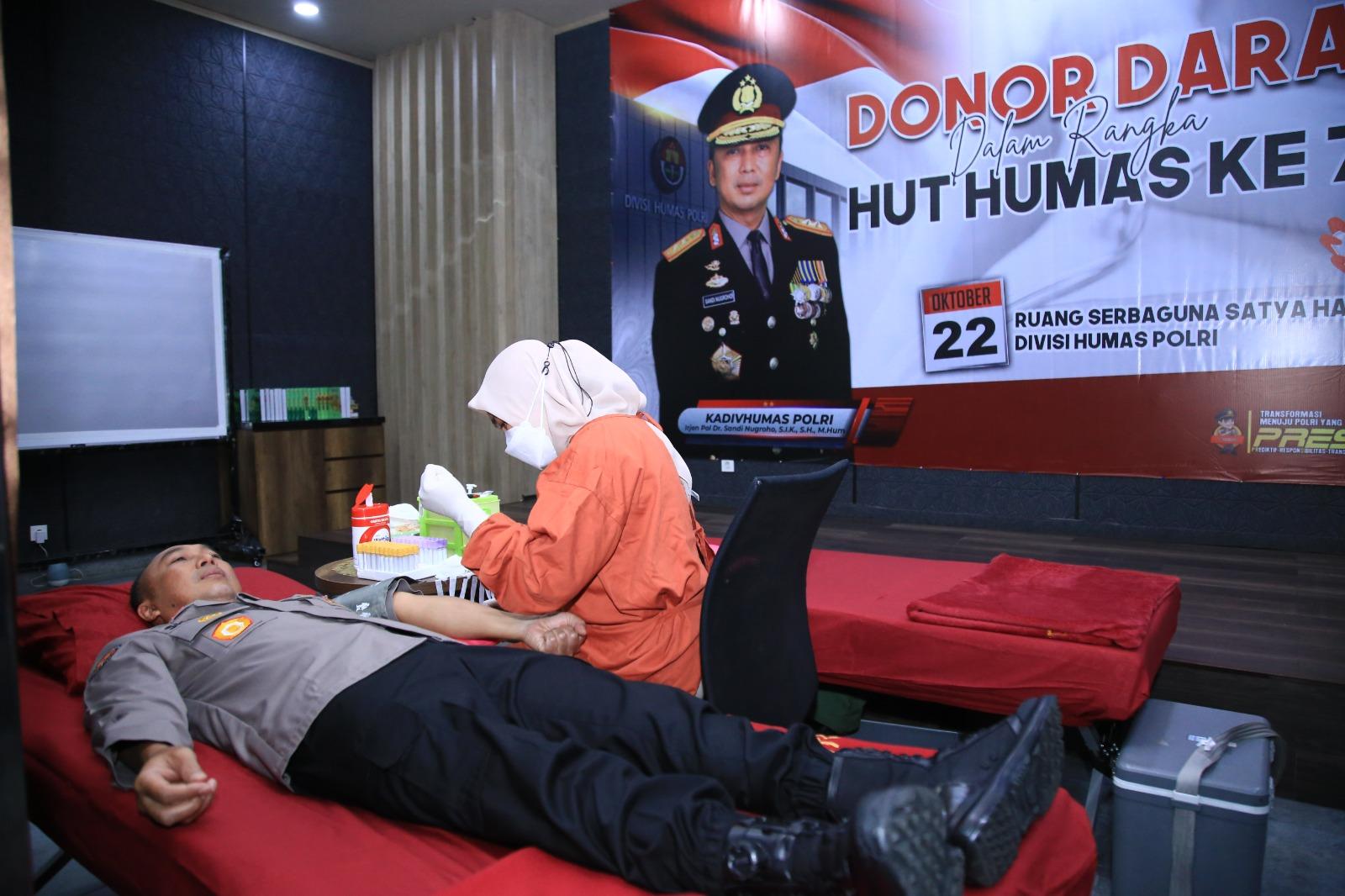 Donor Darah Serentak Humas Polri Hasilkan 16.619 Kantong Darah