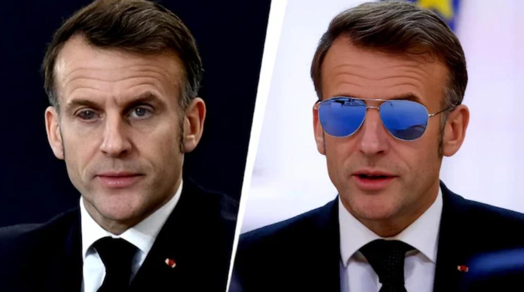 Trump Sindir Macron Pakai Kaca Mata Hitam Saat Pidato di Dalam Ruangan