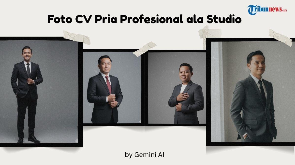 10 Prompt Gemini AI, Buat Foto CV Pria Profesional ala Studio