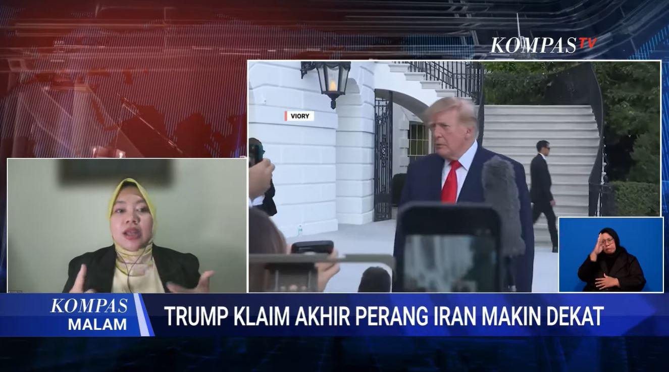 PERANG IRAN - Analis Senior Indo-Pacific Strategic Intelligence, Fauzia Cempaka Timur dalam wawancara 26 Oktober 2026. Fauzia menilai AS masih penuh perhitungan untuk kembali menyerang Iran sebelum pemilu sela 3 November 2026, karena risiko politik dan beban ekonomi yang besar bagi Trump dan Partai Republik.
