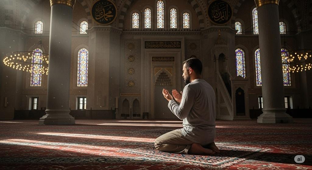 Gambar-seorang-pria-sholat-sendiri-di-dalam-masjid-RE.jpg