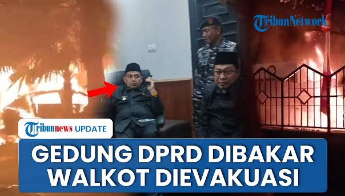 Gedung DPRD Makassar Dikepung Api, Rapat Paripurna Bubar, Wali Kota-Anggota Dewan Selamatkan Diri