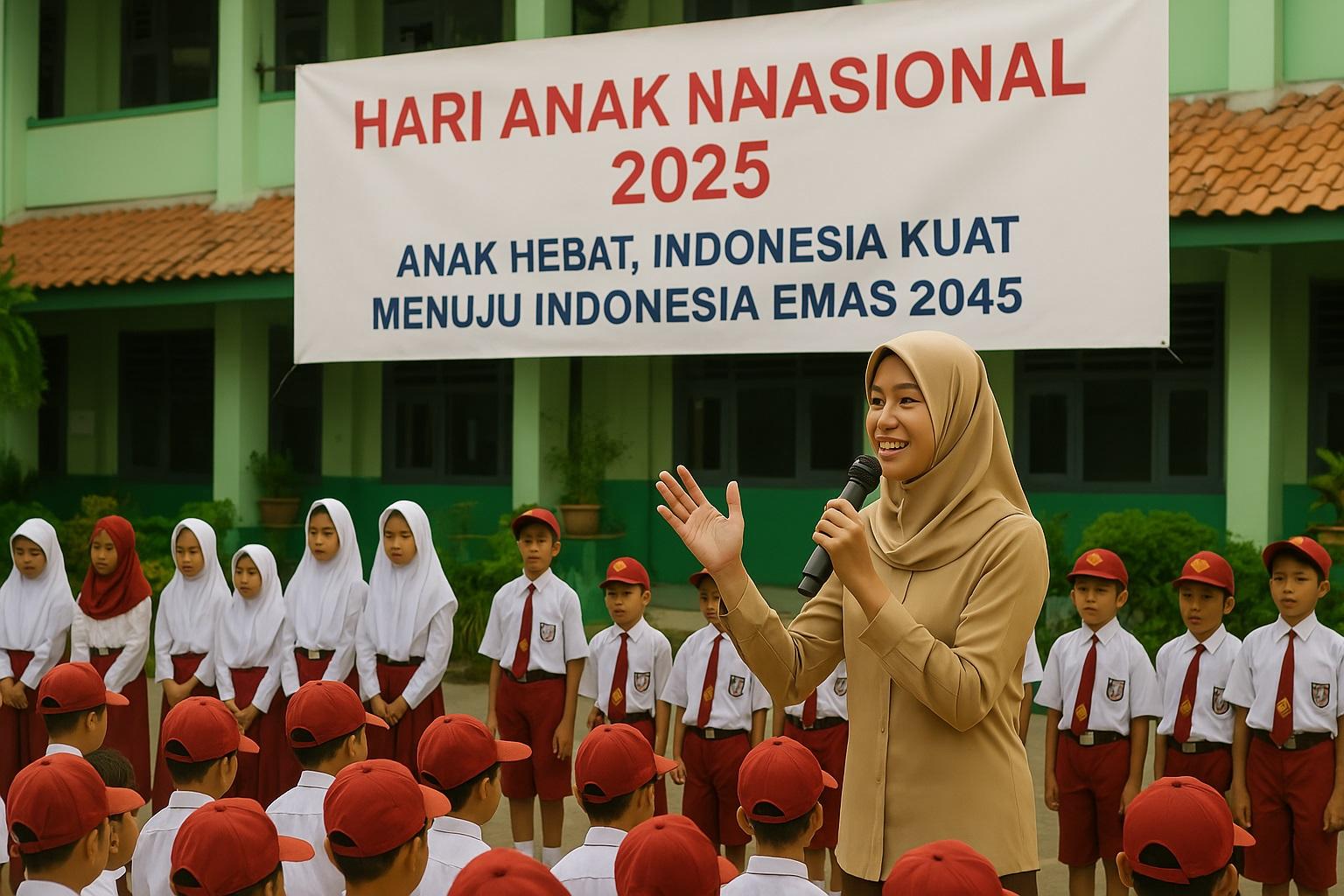 Guru-di-sekolah-yang-sedang-bepidato-di-depan-para-siswa-SD-memperingati-hari-anak-nasional-2025.jpg