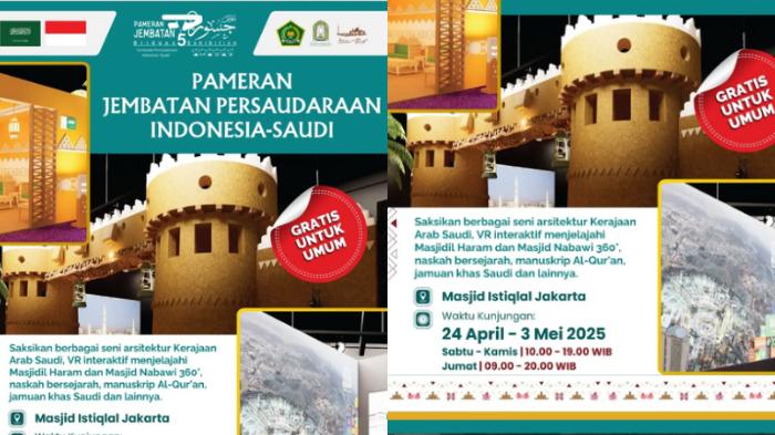 Gratis untuk Umum, Indonesia dan Arab Saudi Gelar Pameran Warisan Budaya di Masjid Istiqlal Jakarta