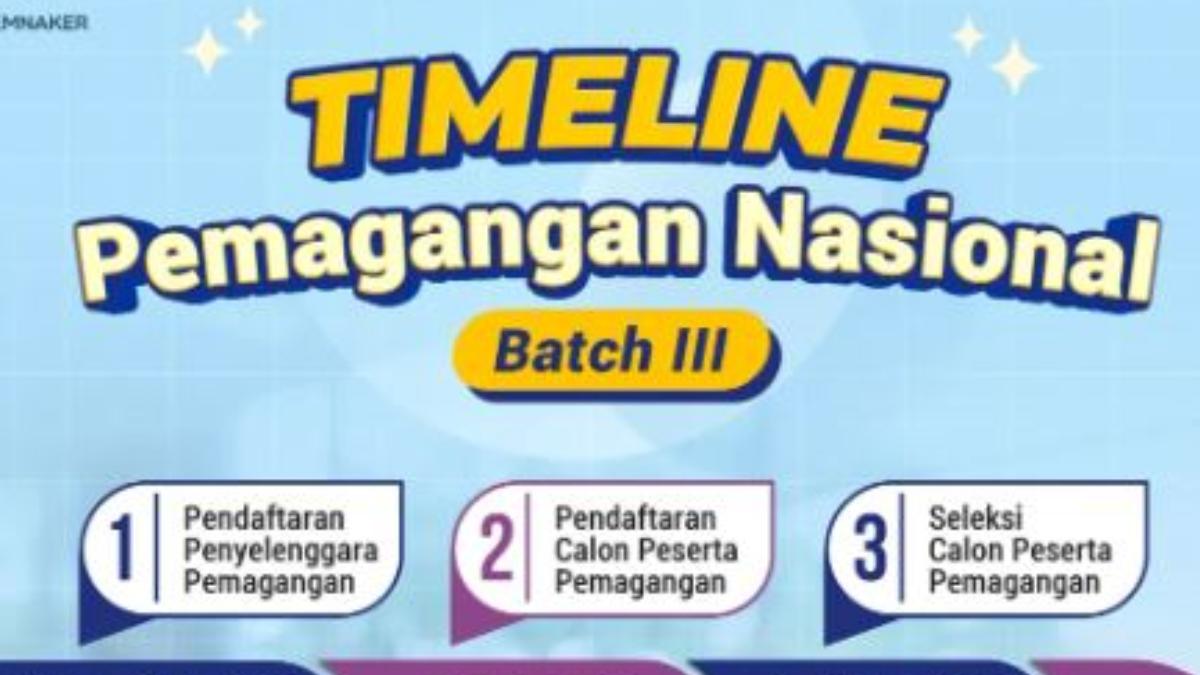 H-4 Pendaftaran Magang Nasional Batch 3, Cek Lagi Syaratnya