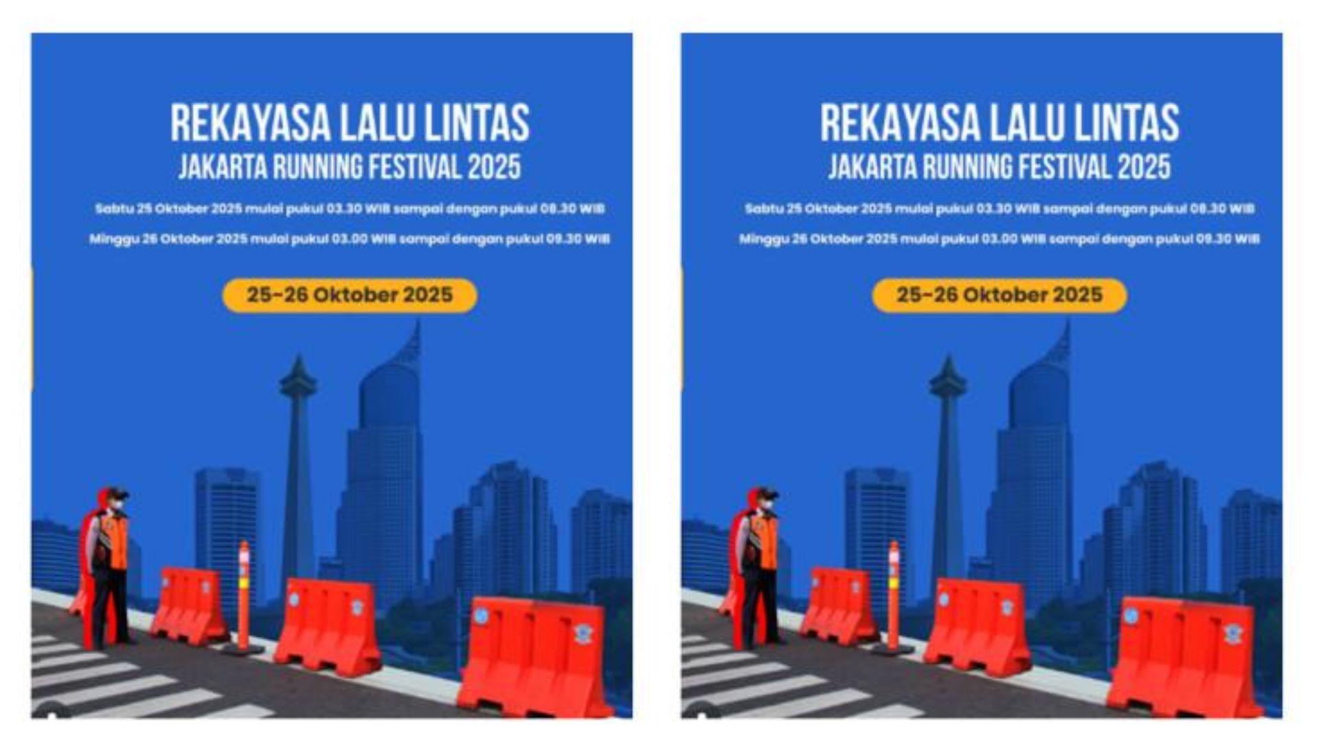Ada Jakarta Running Festival 2025, Berikut Rekayasa Lalu Lintas dan Rute TransJakarta Hari ini-Besok