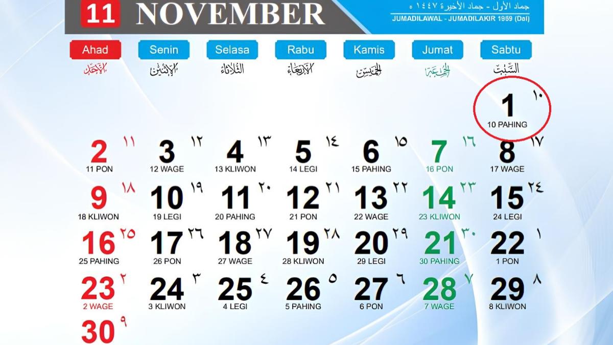 Tanggal 1 November 2025 Memperingati Hari Apa? Ini Daftar Peringatannya