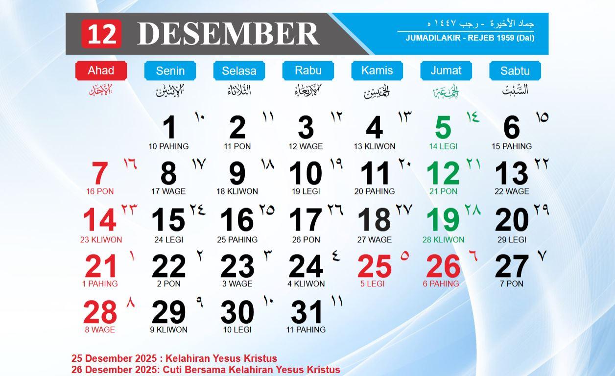 Cuti Bersama Desember 2025, Cek Jadwal Long Weekend untuk Sambut Akhir Tahun