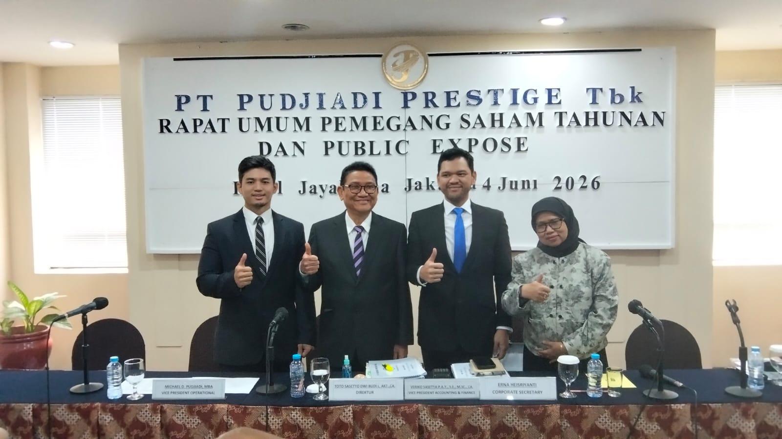 Pudjiadi Prestige Catatkan Laba Bersih Rp 1,61 Milliar, 41 Persen Dibayarkan Sebagai Dividen