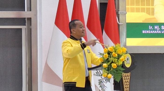 KADER PARTAI GOLKAR - Ketua Umum Partai Golkar, Bahlil Lahadalia saat membuka acara Training of Trainers (ToT) Sosialisasi 4 Pilar MPR RI bagi seluruh Anggota MPR/DPR RI Fraksi Partai Golkar di Kantor DPP Partai Golkar, Slipi, Jakarta Barat, Jumat (6/2/2026).