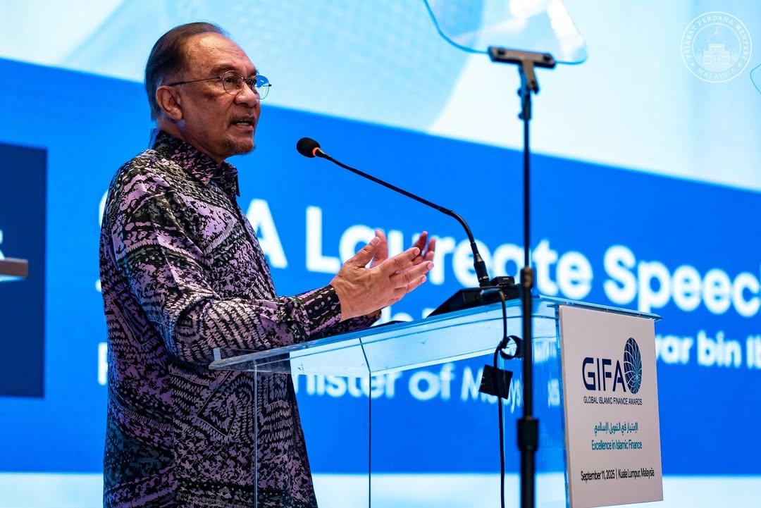 MALAYSIA LAWAN ISRAEL - Perdana Menteri Malaysia, Anwar Ibrahim mengajak negara-negara Islam bersatu melawan Israel pada penghargaan GIFA 2025 pada Kamis ini (11/9/2025)