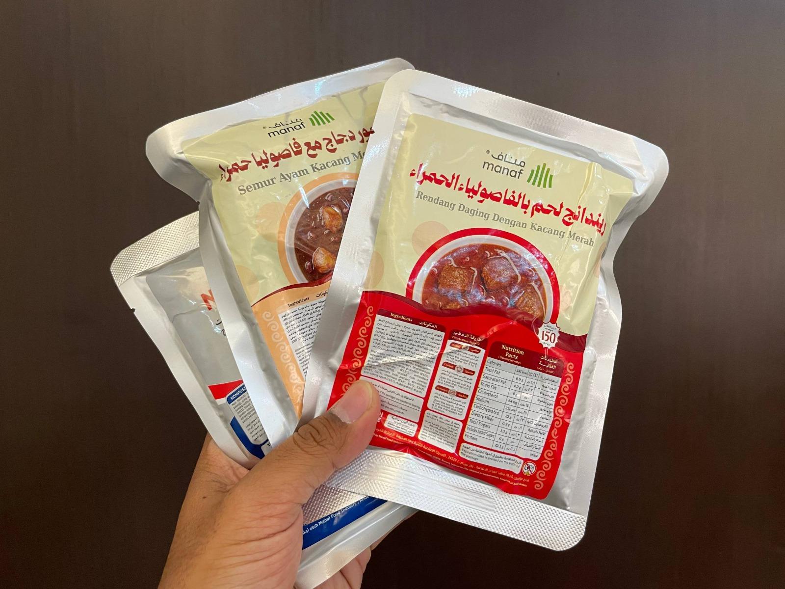 MAKANAN SIAP SANTAP - Makanan siap santap atau ready to eat yang akan dibagikan kepada jemaah haji sebelum menjalani puncak ibadah haji di Arafah, Muzdalifah, dan Mina (Armuzna).