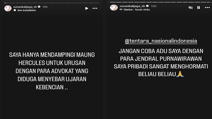 Alasan Sunan Kalijaga Tetap Hormati Purnawirawan TNI Meski Bela Hercules