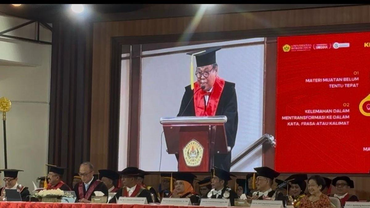 Arief Hidayat Kenang Jasa Taufik Kiemas dan Megawati Saat Dikukuhkan Jadi Profesor Emeritus Unbor