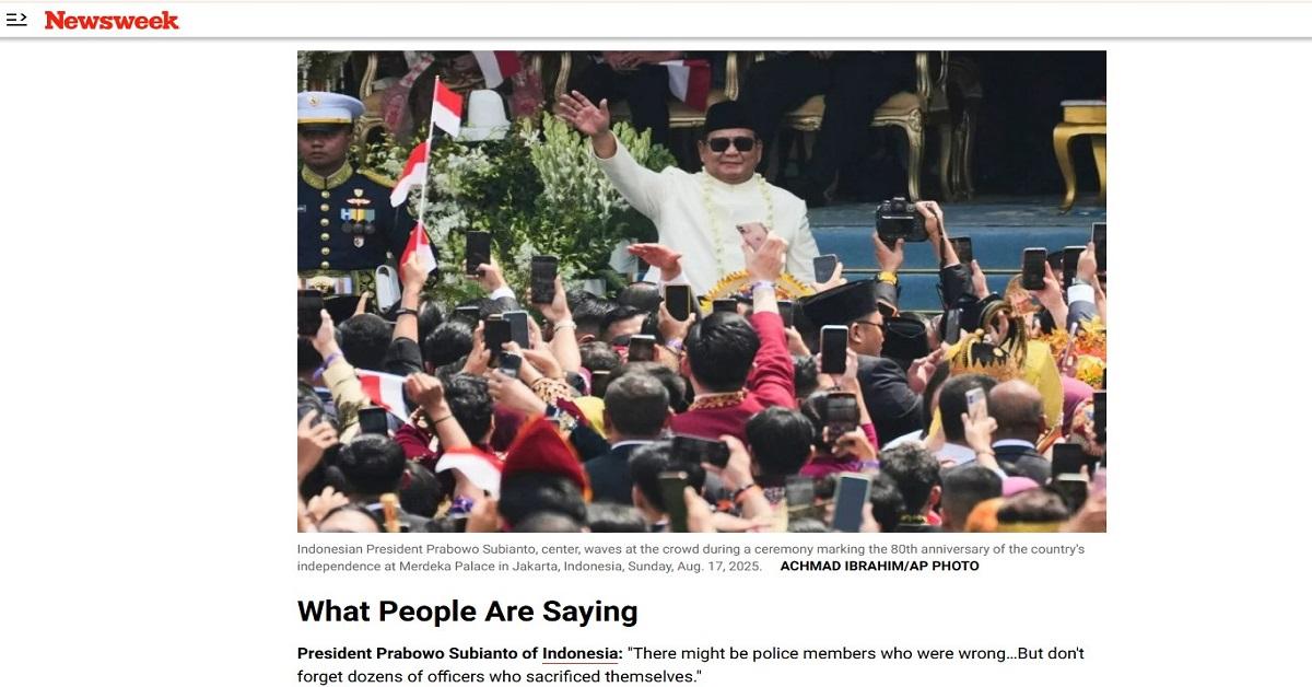 Judul Berita Luar Negeri Sebut Indonesia Kacau, Pernyataan Prabowo soal Jasa Polisi Dikutip