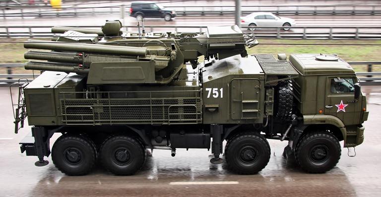 SISTEM PERTAHANAN UDARA - Foto yang yang dirilis situs resmi militer Amerika Serikat, ODIN (Operational Environment Data Integration Network), menampilkan Pantsir-S1 (SA-22 Greyhound), sistem senjata/rudal pertahanan udara jarak pendek buatan Rusia. (ODIN)
