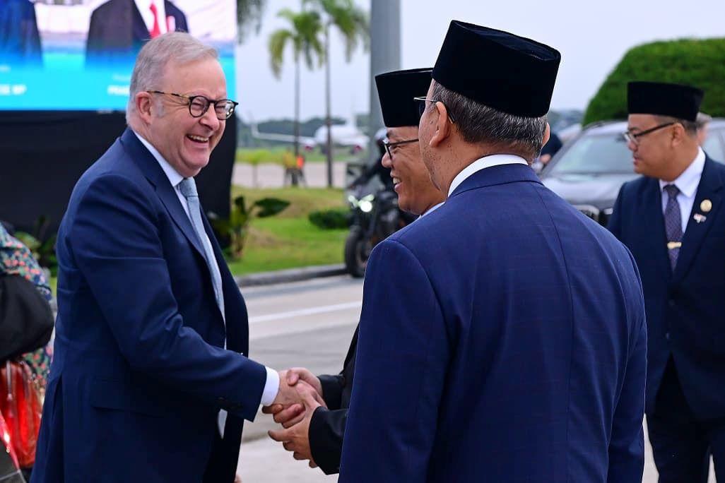 Perdana Menteri Australia Anthony Albanese bertolak kembali ke Australia usai merampungkan kunjungan kerja di Indonesia, pada Sabtu, (7/2/2026). (Sekretariat Presiden).