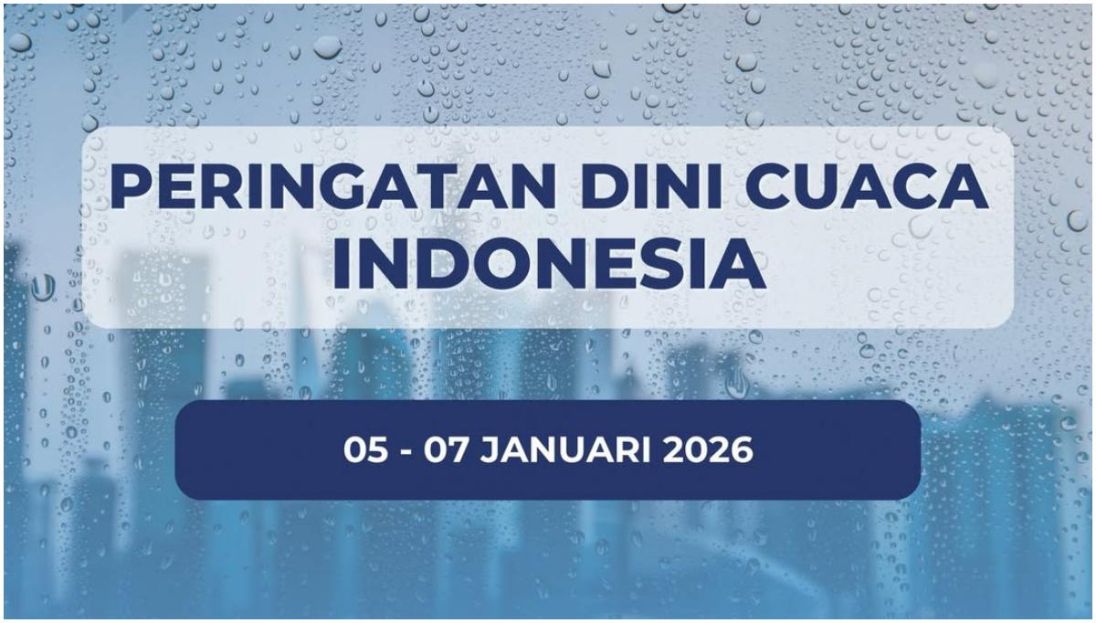 Peringatan Dini Cuaca BMKG Rabu, 7 Januari 2026: NTT hingga Kalbar Siaga Hujan Lebat